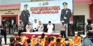 Periode Oktober 2022, Polres Bangkalan Rilis 28 Tersangka dan Sabu-Sabu 56,23 Gram