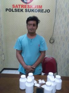 Unit Reskrim Polsek Sukorejo Pasuruan Berhasil Amankan Pelaku Kepemilikan Ribuan Butir Pil Koplo
