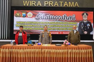 Dukung KTT G20 Polresta Banyuwangi Ajak Para Pendekar Jaga Kondusifitas di Bumi Blambangan