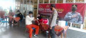 Cegah Penyebaran Covid 19, Polres Tulungagung Gelar Vaksinasi