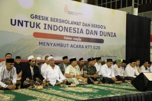 Kapolres Gresik Bersama Ulama Bersholawat dan Berdoa Menyambut KTT G20