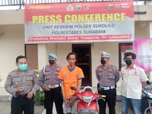 Bawa Kabur Motor Di Kos, Maling Asal Padang di Bekuk Anggota Polsek Sukolilo