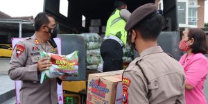 BENTUK KEPEDULIAN POLRES PAMEKASAN, BERIKAN BANSOS KEPADA KORBAN BENCANA CIANJUR