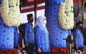 HUT Ke-51 KORPRI, Gubernur Khofifah Minta ASN Perkuat Karakter Ber-AKHLAK