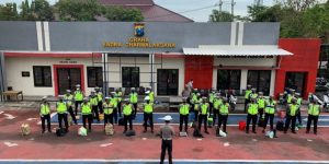 Masuki Musim Penghujan, Kasatlantas Polres Bangkalan Pimpin Apel Siaga Bencana