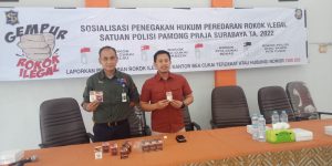 Sosialisasi Peredaran Rokok ilegal Bersama Satpol PP Surabaya dan Perwakilan Bea Cukai Di kecamatan Bulak