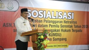 Bupati Sampang Buka Sosialisasi Pencegahan Pelanggaran Netralitas ASN Dalam Pemilu 2024