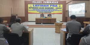 Jelang Ops Lilin Semeru 2022, Polres Pamekasan Gelar Latihan Pra Operasi