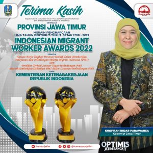 Lima Tahun Berturut Turut, Pemprov Jatim Raih Predikat Layanan dan Perlindungan PMI Terbaik