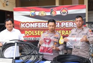 Polres Tanjung Perak Ungkap Kasus Pencurian Kabel Telkom, Tiga Tersangka Berhasil Diamankan