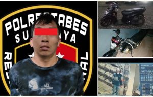 SEMPAT VIRAL DI MEDIA SOSIAL, RESIDIVIS CURANMOR BERAKSI DI 12 TKP DIBEKUK POLRESTABES SURABAYA