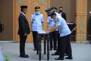 Lantik 40 Pejabat, Plt Kakanwil Kemenkumham Jatim Ingatkan Siaga Jelang Nataru