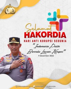 Polri Tegaskan Dukung Berantas Korupsi dalam Peringati Hakordia 2022