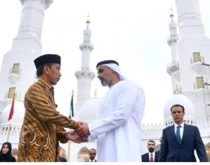 Presiden Jokowi Terima Kunjungan Putra Presiden UEA di Masjid Sheikh Zayed