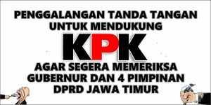 DPP AMI Bersama Jatim One, Joyo Semoyo, Madas, Bnpm dan Larm-Gak Menggelar Penggalangan Tanda Tangan Mendukung KPK