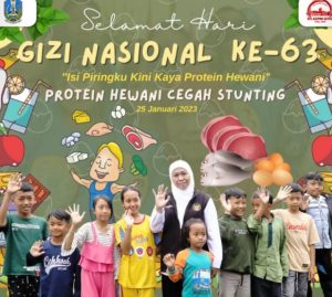 Peringati Hari Gizi Nasional, Gubernur Khofifah Berharap Peningkatan Konsumsi Protein Hewani untuk Cegah Stunting