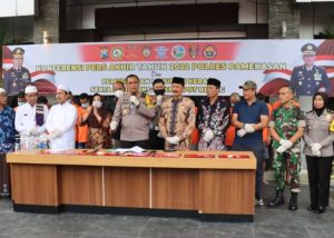 Konferensi Pers Akhir Tahun, Inilah Capaian Kinerja Polres Pamekasan Selama Tahun 2022