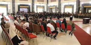 Ciptakan Pemilu Aman dan Kondusif, Polres Bangkalan Hadiri Pelantikan Puluhan PPK