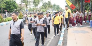 Mens Sana in Corpore Sano, Polres Bangkalan Kompak Ikuti Sabtu Sehat