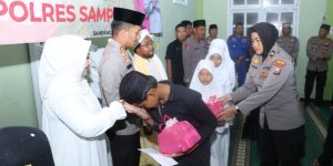 Peringati Isra Mi’raj, Polres Sampang Gelar Santunan Anak Yatim Dan Vaksinasi Booster Covid-19