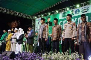 Kapolres Badung beri sambutan dalam acara Gebyar Sholawat Satu Abad NU