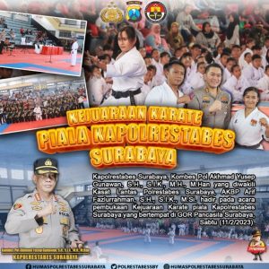 Polrestabes Surabaya Gelar Kejuaraan Piala Kapolrestabes Karate Antar Dojo Inkanas Surabaya