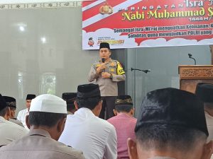 Peringatan Isra Miraj 2023/1444 H, Kapolres Nganjuk Ajak Anggotanya Kuatkan Iman