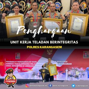 Polres Karangasem Raih Penghargaan Dari Kementerian PAN RB.