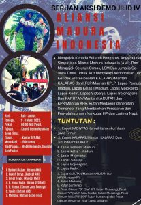 AMI Bersama Ormas Gabung Madura Kembali Gelar Aksi Demo Jilid IV di Kanwil Kemenkumham Jatim