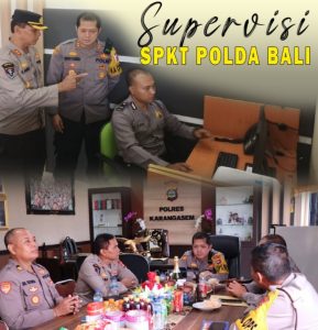 Peninjauan pelayanan SPKT Polres Karangasem oleh team Pamwas Polda Bali