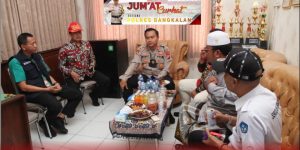 Tinjau Sungai Blega, Jum’at Curhat Kapolres Bangkalan Rembuk Bersama Tokoh Masyarakat
