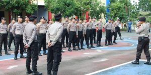 Jelang Pilkades 2023, Polres Bangkalan Rutinkan Latihan Pengamanan Dalmas