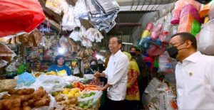 Presiden RI Meninjau Stok dan Harga Bahan Pangan di Pasar Wonokromo Surabaya