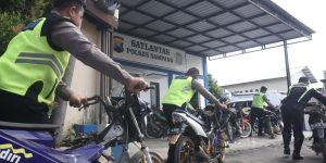 Tindak Lanjut Jum’at Curhat, Polres Sampang Amankan Puluhan Sepeda Motor Balap Liar Di JLS