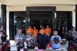 Polres Nganjuk Ungkap Kasus Pepet Bacok, 5 Tersangka Diamankan