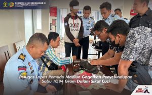 Petugas Lapas Pemuda Madiun Gagalkan Penyelundupan Sabu 10,94 Gram Dalam Sikat Cuci