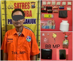 Polres Nganjuk Tangkap Kuli Bangunan Diduga Edarkan Pil Koplo dan Sabu