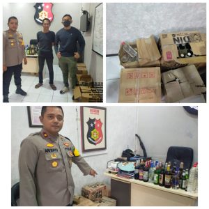 167 Minuman Keras Ilegal, Berhasil Diamankan Polisi Beserta Pelakunya