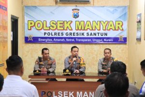 Pastikan Sitkamtibmas, Kapolres Gresik Tinjau Polsek Jajaran di wilayah Utara