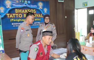 Program Operasi Hapus Tato Digelar Polres Nganjuk, Kabag SDM : Bagi yang Berminat Silahkan
