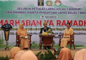 Dharma Wanita Persatuan Lapas I Madiun Adakan Pertemuan Rutin Disetai Tausiyah Dalam Rangka Menyambut Bulan Suci Ramadhan
