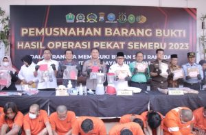 Operasi Pekat Semeru 2023, Polresta Malang Kota Berhasil Mengungkap Lebih dari 500 Kasus