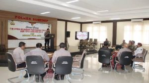 POLRES SUMENEP MENERIMA KUNJUNGAN TIM STUDI KELAYAKAN PENINGKATAN TIPE POLRES DARI TIPE D KE TIPE C OLEH BIRORENA POLDA JATIM