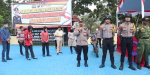 Lakukan Simulasi PAM Pilkades, AKBP Wiwit Ari : Polres Bangkalan Turunkan Kekuatan Penuh !