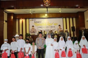 Polres Nganjuk Peringati Nuzulul Qur’an Ramadan 1444 H / 2023 Masehi dengan Santuni Yatim Piatu