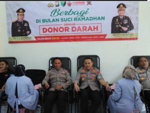 Baksos Ramadan, Polres Gresik Gelar Donor Darah