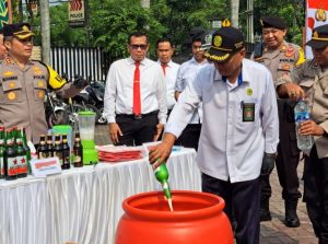 Jelang Lebaran Polres Nganjuk Musnahkan Barang Bukti Sitaan Selama Pelaksanaan KRYD