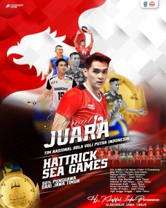 Timnas Voli Putra Raih Hattrick Emas, Gubernur Khofifah : Tujuh Punggawa Atlit Terbaik Jawa Timur Harumkan Nama Indonesia