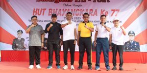 Bentuk Sinergitas 3 Pilar, Polres Bangkalan Gelar Olahraga Bersama Dengan TNI dan Forkopimda