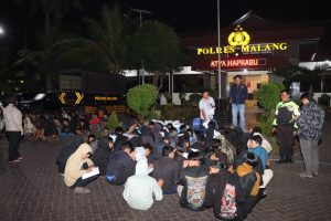 Tindaklanjuti Jumat Curhat, Polres Malang Amankan Ratusan Kendaraan Diduga Terlibat Balap Liar 